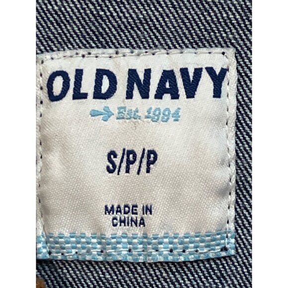 Old Navy Jean Jacket with Painting on Back - Picture 3 of 7